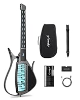 (New Play Method) Learn to play and songs in just 3 minutes! This revolutionary invention features 20 built-in musical instrument sounds, including acoustic electric guitar, acoustic guitar, electric guitar, bass, digital piano, and flute. It can als...