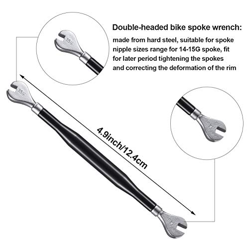image for Mudder 5 Pieces Bicycle Spoke Wrench Bike Spoke Tool with 1 Piece Tire