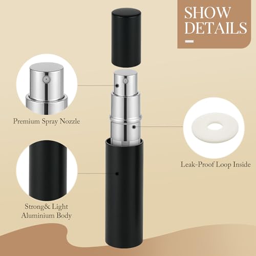 simarro 21Pcs Refillable Perfume Atomizer, 10 ml Mini Spray Bottle Portable Fine Mist Sprayer Bottles Empty Dispenser for Travel Outgoing 5