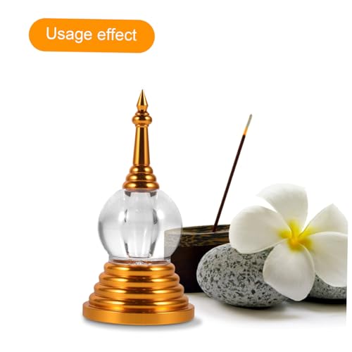 Pagode à offrandes sur table pour coin méditation et rituel bouddhiste zen - 5