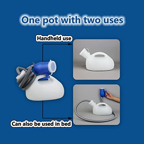 YNGJUENCP Men's Urinal with Hand-held 2000ml Large Capacity Portable Urine Cup Leak-Proof Male Urinals for Old Men,Large Plastic Pee Holder for Incontinence,Elderly,Travel,Driving,Camping ((Size:5pcs)