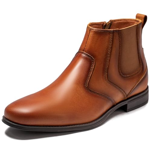 Image of Holy dove Chelsea Boots Men - Genuine Leather,Chelsea Boots for Men with Side Zipper, Casual Slip-On Ankle Boots, Chukka & Oxford Style Dress Boots