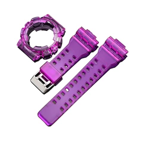 Casio GA-100/110/120/140 GD-100/110/120 GAX-100 GLS-100 TPU�����E�H�b�`�X�g���b�v�P�[�X �����Y �X�|�[�c�x�[�� �o���h �u���X���b�g�ɑΉ�(Purple)