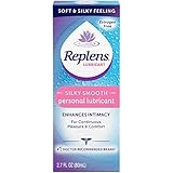 Replens Silky Smooth Personal Lubricant, Estrogen Free, Enhances Intimacy, 2.7 fl oz (Pack of 6)