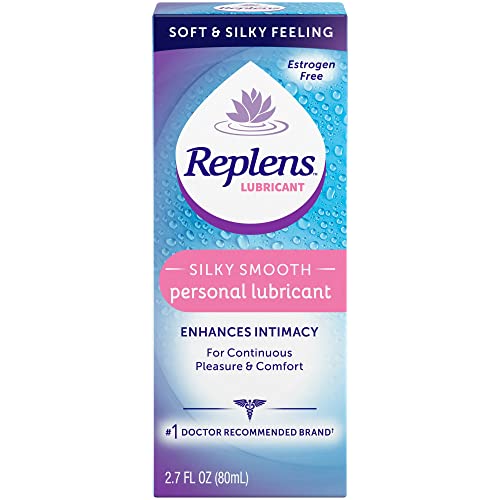 Replens Silky Smooth Personal Lubricant, Estrogen Free, Enhances Intimacy, 2.7 fl oz (Pack of 6)