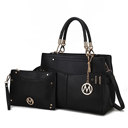 MKF Collection 2Pzs Bolsa Satchel Mujer Piel Vegana