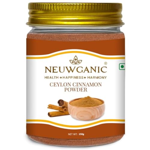 Image of Neuwganic Ceylon Cinnamon Powder | Organic Dalchini Powder | Pure Ceylon Cinnamon for Tea, Detox & Weight Loss | Fine Aromatic Cinnamon in Bottle Jar | 150gm
