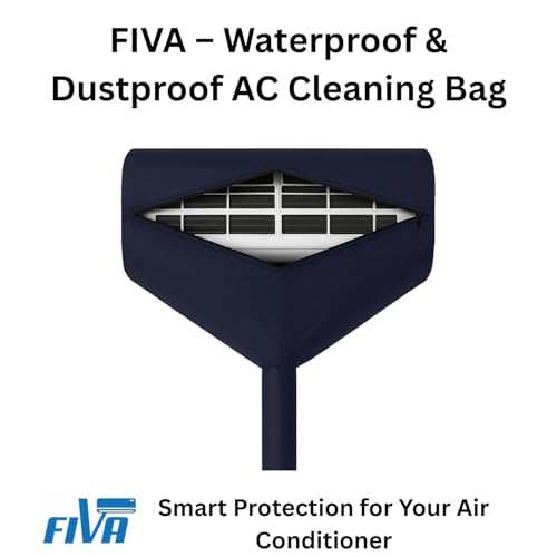 Image of FIVA AC Service Cleaning Cover for Split AC Indoor Unit | Waterproof Reusable Service Bag for Washing & Coil Cleaning | Dust & Splash Proof | Easy Fit for Home & Professional Use (Parachute blue, 48)