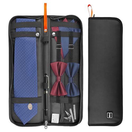 Travel Tie Case for Men, Rectangle, Anti-Wrinkle Storage