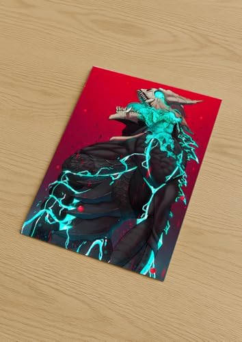 Image of NIJUKA Anime Printed A4 Size Metal sheet Poster For Home And Room Decoration | For Anime Art Fans Boys And Girls (Kaiju Roar)