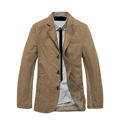 Mens Casual Blazer Jacket Button Down Twill Blazer Suit Classic Dressy Causal Chore Coat Vintage Jacket Sports Coat3