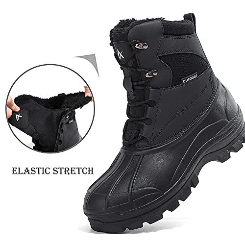 UPSOLO Mens Duck Boots Winter Snow Boot Waterproof Insulated Anti-Slip Fully Fur Lined Casual Lightweight3