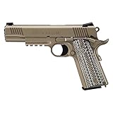 Pistola de Airsoft de Gas blowback USMC M45 A1 en Color Tan de la Marca y Fabricante japonés Tokyo Marui. Potencia  1 J