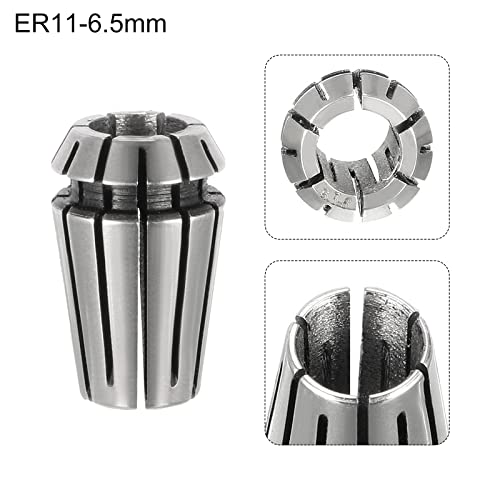 Uxcell 1/4" Shank 1" Cutting 2 Flutes Carbide Tipped Cleaning Bottom Router Bits, Er11 6.5Mm Spring Collet Chuck For Cnc Engraving Machine Lathe Milling Tool #TOP3