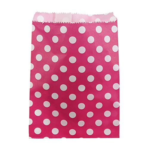 Preisvergleich Produktbild 24 Papiertüten pink mit weißen Punkten