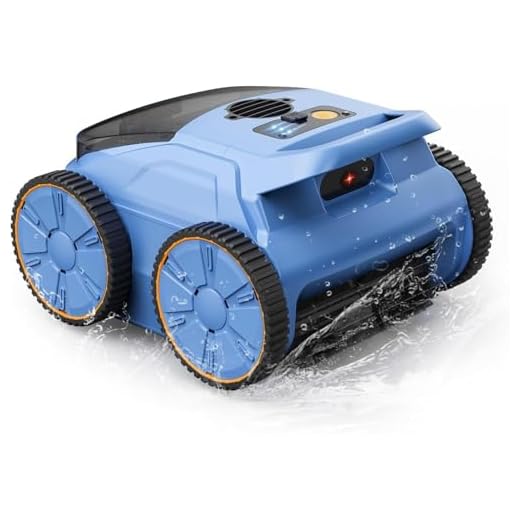 Pool Vacuum for Above Ground Pool, Lasts Up to 180 Mins, Self-Parking, LED Indicator, Wall Climbing Above Ground Pool Vacuum for Inground Pools, Robotic Pool Cleaner for Pools up to 2000 Sq.ft