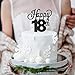 LINGTEER Happy 18th Birthday Black Cake Topper - Cheers to 18 Years Old Birthday Party Gift Centerpieces Decorations Sign.