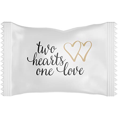 Valentine's Two Hearts One Love Wedding Buttermints, Mint Candies, After Dinner Mints, Butter Mint Candy, Fat-Free, Individually Wrapped (55 Pieces) #TOP1