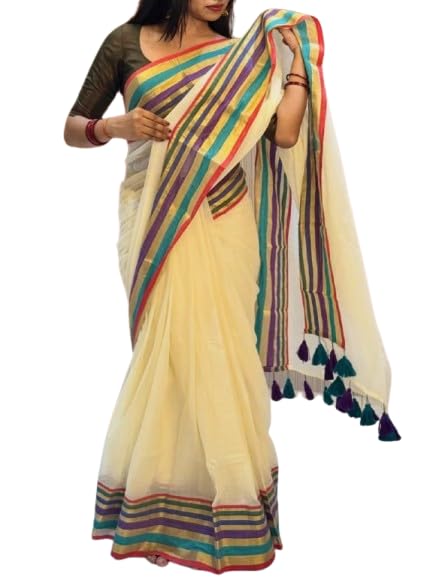 Handloom Mall Cotton Saree for Women | Soft Lightweight Traditional Saree with Blouse Piece-picture-52