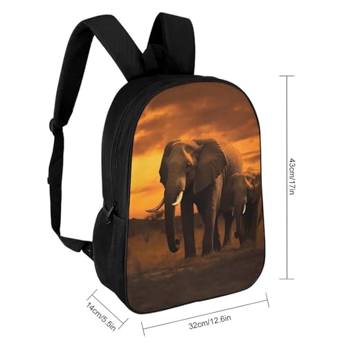 Sunset Parent-Child Elephant Bookbag - Ultra Lightweight Portable Backpack Work Travel Backpack for Men Women Fits 16 Inch Notebook2