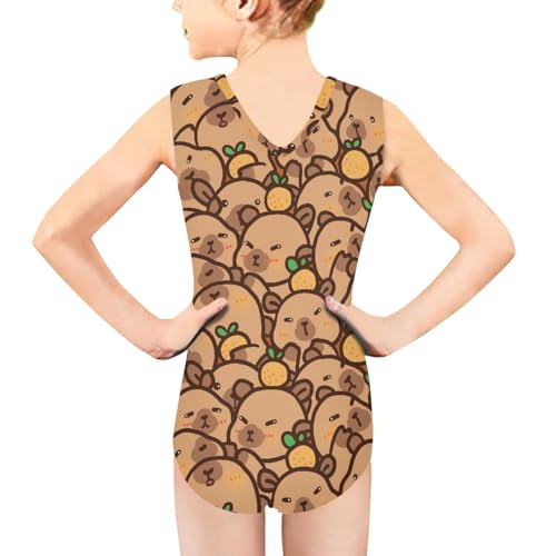 Image of INSTANTARTS Gymnastics Leotards Girl Dinosaur Dancewear Activewear Quick Dry