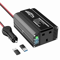 200W Power Inverter Car Charger DC 12v To AC 240v UK With 3 Pin Plug And 4 USB Ports Fast Charging Car Charger With Cigarette Lighter Plug For Laptop - View #8
