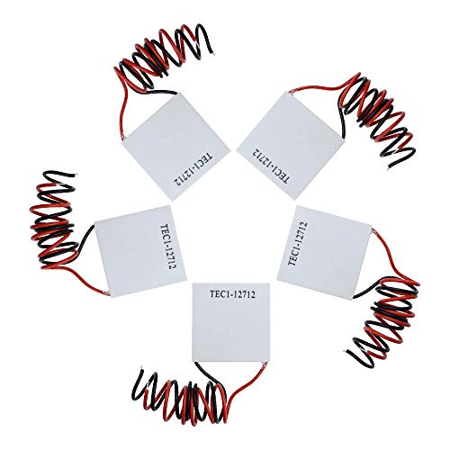 Aideepen 5PCS TEC1-12712 15V 12A TEC Thermoelectric Heatsink Cooler Cooling Peltier Plate Module max 109W 40x40mm max
