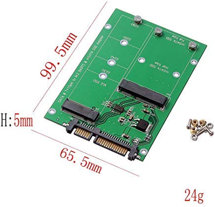 Mustpoint mSATA SSD to SATA M.2 B/B+M Key NGFF & 2.5