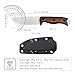 SDOKEDC Fixed Blade Knife DC53 Steel Micarta Handle Kydex Sheath for EDC Outdoor Camping Survival Hunting (White Stone Wash)