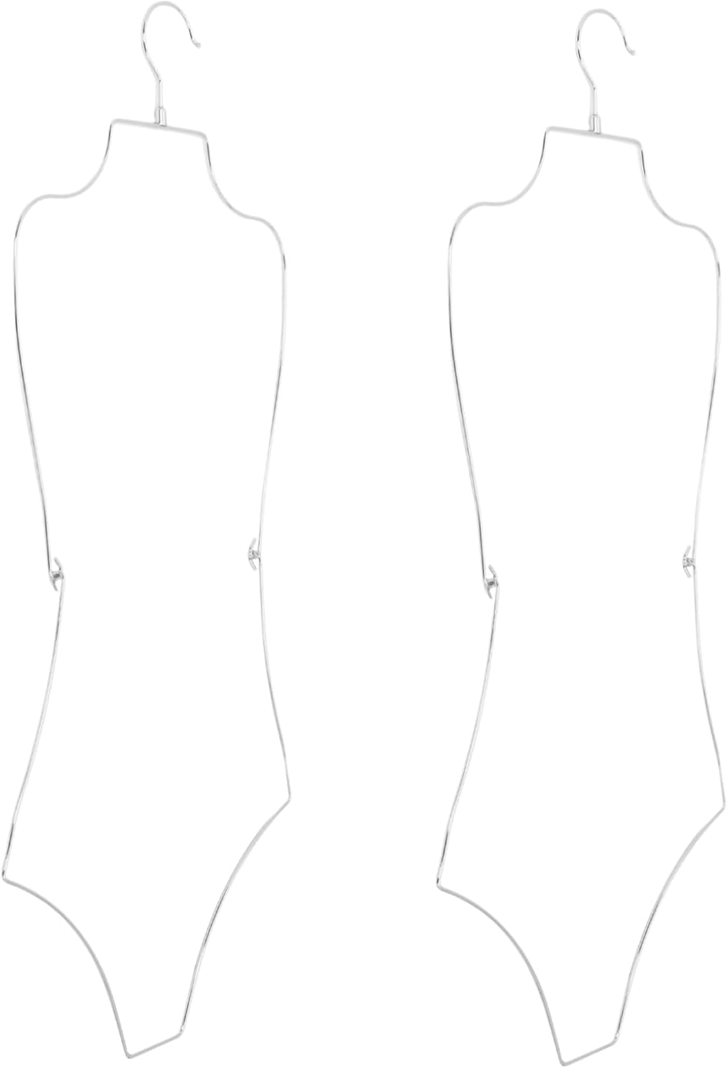 2pcs Lingerie Hanger Foldable Swimsuit Rack for Organizing Bikinis and Swimwear Silver Design for Space Saving Closets and Bathrooms