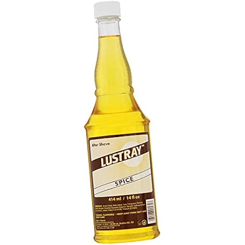 Clubman Lustray Spice After Shave Lotion – Classic Men's Aftershave for Razor Burn Relief, Refreshes & Soothes Skin After Shaving, 14 oz