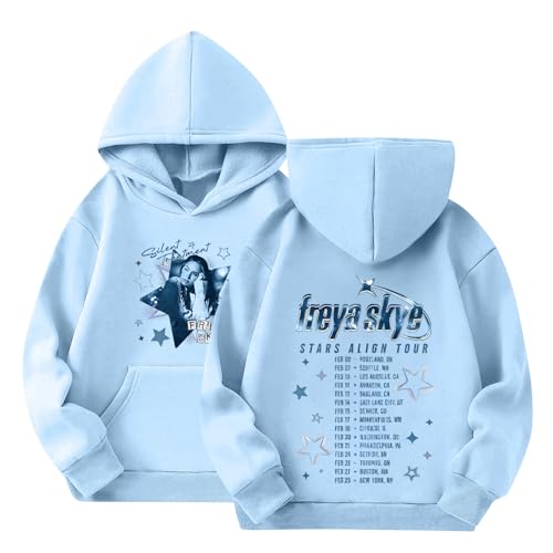Fre-ya Skye Stars Align Tour Hoodies for Kids Fre-ya Skye Merch Hoodie Fashion Graphic Sweatshirts for 4-13 Years