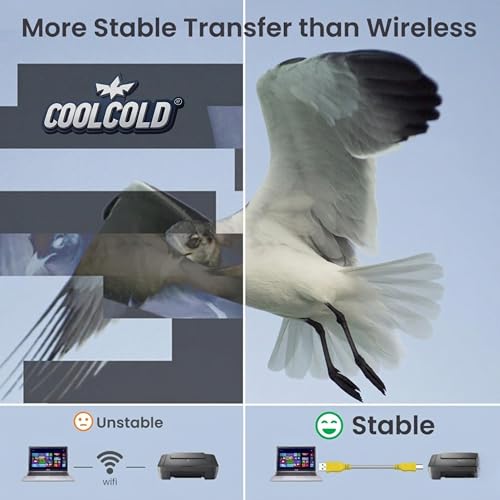 Image of COOLCOLD Printer Cable | USB 3.0 10M (32.8ft) - Extra Long USB A to B Cable for Printer, Scanner & External Hard Drive - 5Gbps High-Speed Data Transfer, Durable Shielded Compatible with HP, Canon