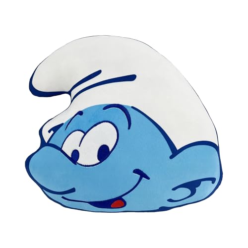 Northwest Smurfs Little Smurf Guy Cloud Pillow 12' – Plush Cartoon Stuffed Toy for Kids & Adults, Blue Character Throw Pillow, Bedroom Decor