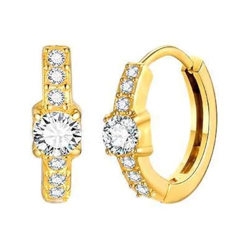 Pendientes de oro para mujer, diseño boheme, para mujer, mariposa, acero inoxidable, regalos para mujer, cumpleaños, Acero inoxidable, Cubic Zirconia