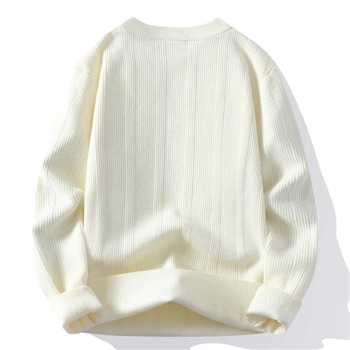 Men's Solid Color Crewneck Pullover Slim Fit Warm Knitted Sweater Winter Casual Warm Top3