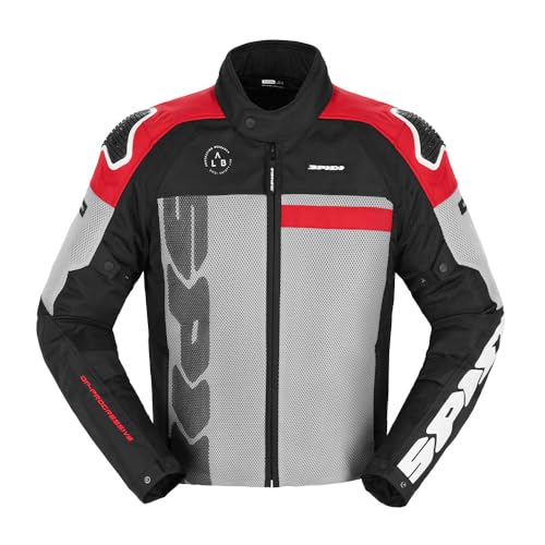 Image of Spidi Progressive Net Windout Jacket For Bikers & Motorcycle Riders | EN-Compliant | Optimized Ventilation & Comfort | Removable Wind Protectors | Red