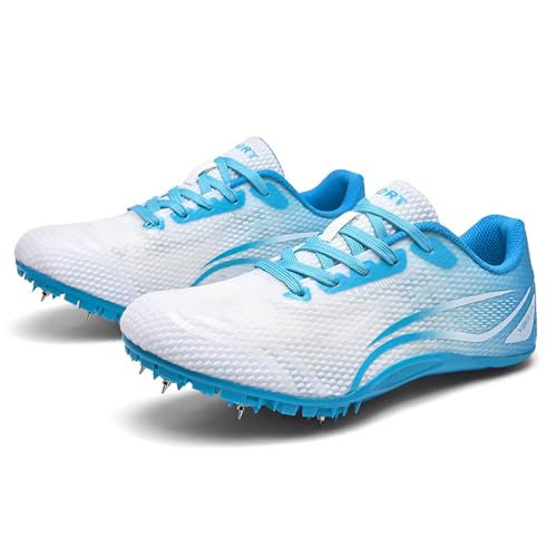 Zapatillas de atletismo con clavos Sprint, amortiguación con placa de carbono, 7 clavos, malla, transpirables, antideslizantes, ligeras, unisex, para mujer, hombre, atletismo, carreras, 35-44 EU