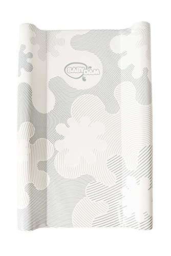 BabyDam SuperMax Anti-Roll, Wedge Baby Changing Mat - Easy to Clean - 70 x 45cm - Grey/White