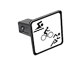 Graphics and More Triathlon Swim Bike Run Sign Symbol Tow Trailer Hitch Cover Plug Insert 1 1/4 inch (1.25')