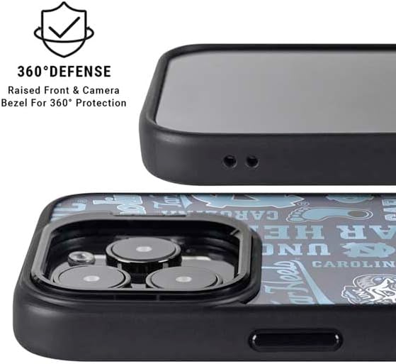 Skinit Kickstand Phone Case Compatible with iPhone 15 Pro Max - Officially Licensed University of North Carolina Tar Heels Design