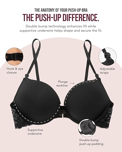 Image of Smart & Sexy Womens Maximum Cleavage Underwire Push Up Bra