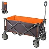 bollerwagen faltbar imlex test FLEXIBLE RÄDER & EINSTELLBARER GRIFF: Die um 360 ° drehbaren Vorderräder können sich reibungslos bewegen und leicht drehen Sie können den Griffwinkel vor und zurück verstellen, um das Drücken und Ziehen müheloser zu machen. Der wellenförmige Griff gibt Ihnen auch ein ausgezeichnetes Gebrauchsgefühl.
