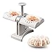 Dasfie Creatore automatico di gnocchi, Avvolgere due alla volta, Stampo automatico per gnocchi a doppia testa domestica, Strumento per la creazione di stampi per ravioli in acciaio inossidabile