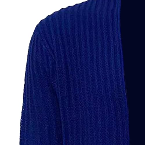 Men Open Front Long Sleeve Knit Cardigan Shawl Collar Sweater with Pockets Shawl Collar Open Front Knit Sweater4