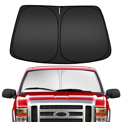 ARISMOTOR Windshield Sun Shade for Ford Super Duty F250 F350 F450 F550 2017-2025 2026, Custom Fit...