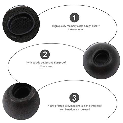 UKCOCO 3 Pares de Pontas de Fone de Ouvido Pontas de Fone de Ouvido de SubstituiÃ§Ã£o para Airpods P