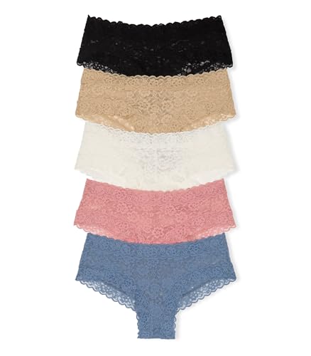Victoria's Secret Women's Lace Cheeky Underwear, Minimal Coverage Panties for Women, Multi Pack (XS-XXL)