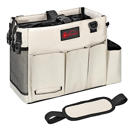 Sac de rangement multifonction blanc crème avec sangles