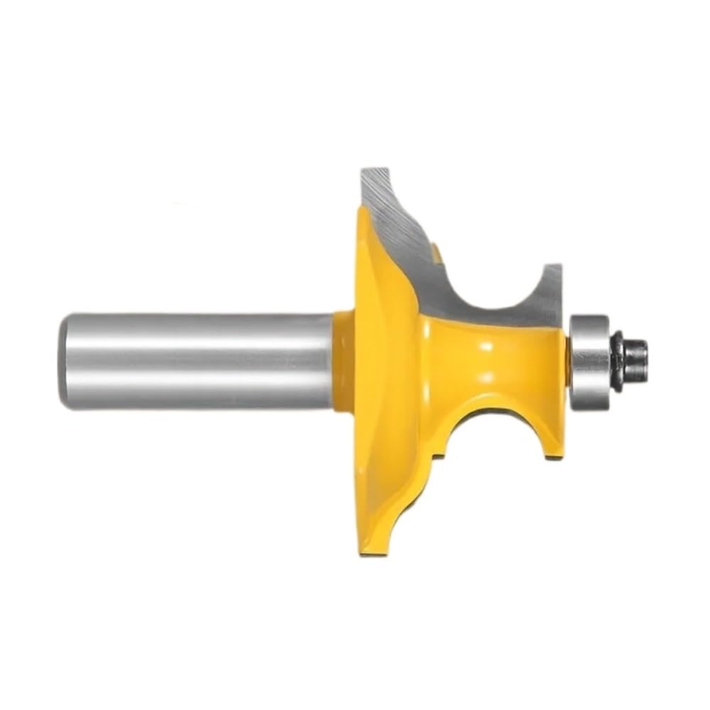 Cortador semicircular con punta de carburo, broca enrutadora decorativa con borde de moldura ondulada for puertas de gabinete, 1 pieza(12.7mm)
